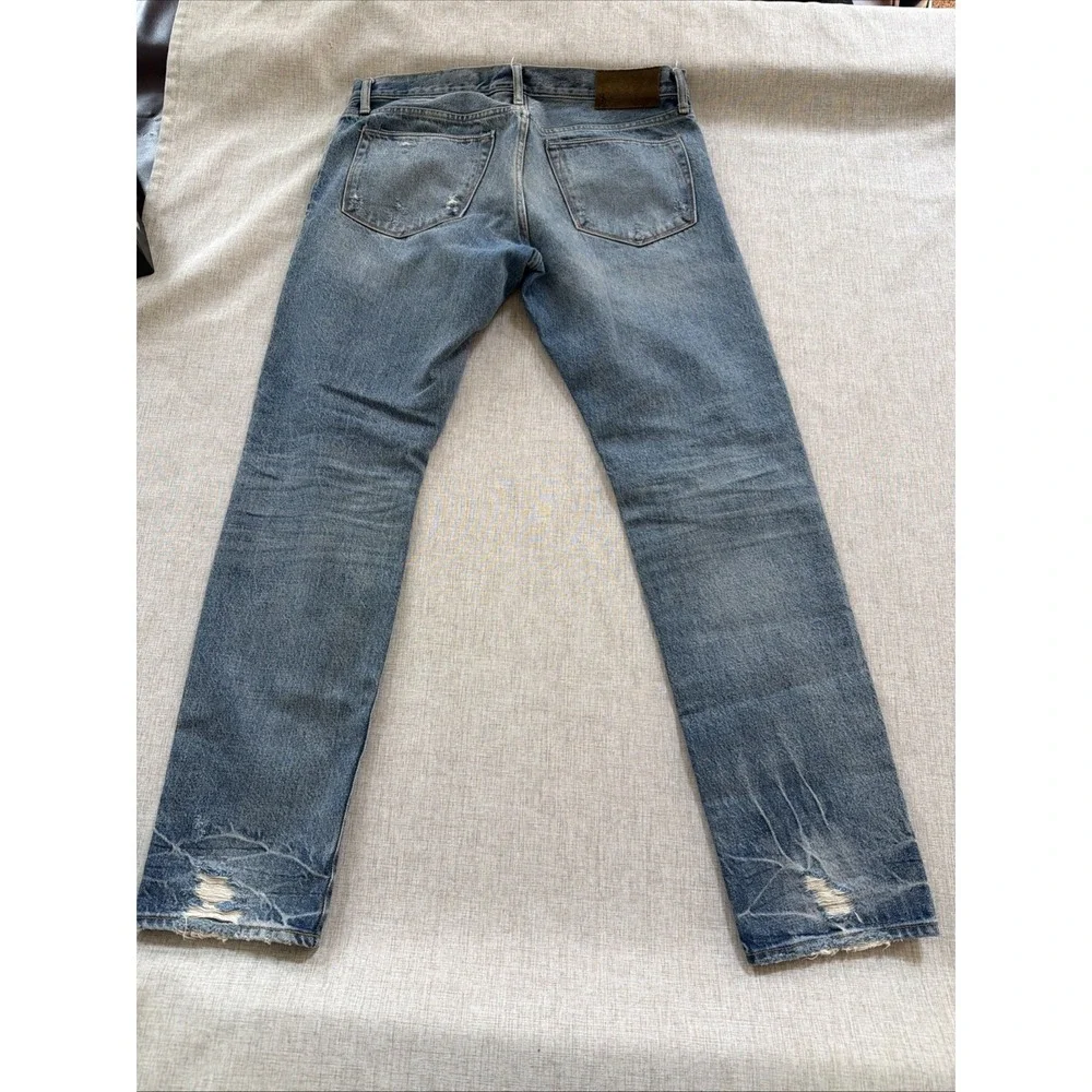 Todd Snyder Selvedge Jeans 34X32 Japanese Denim Button Fly Wash Distressed
